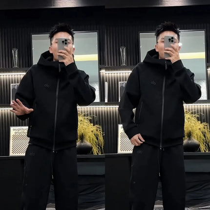 Men's Casual Hoodie & Sweatpants Set - Autumn Two-Piece Couple Outfit