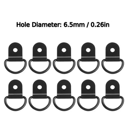 10Pcs D Rings Tie Down Anchors Ring Pull Hook Stainless Steel Lashing Ring Load Fit for Car Boat Cargo Trailer Vehicles RV Van