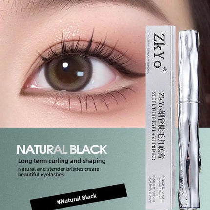 Zkyo Metal Iron Brush Mascara Primer Long-Lasting Curl, Waterproof & Sweat-Resistant Women's Thickening Lengthening Eye Makeup
