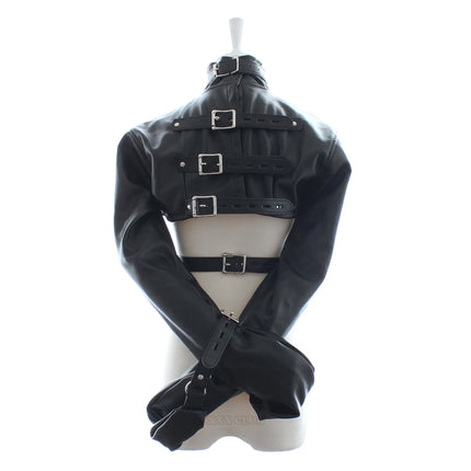 Thierry Adult Sex Game Fetish Straitjacket Bondage Restraint Jacket Long Sleeves Breast Exposed Tops Sex Toys For Women