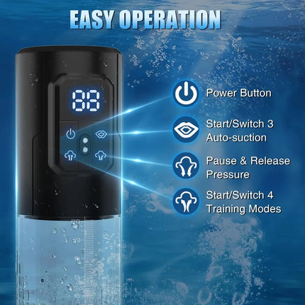 Automatic Rechargeable Penis Pump Vacuum Masturbator and Extender Trainer for Penis Enlargement Sex Products