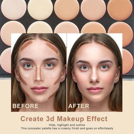 Multifunction Concealer Palette Cream Texture Covers Acne Marks Dark Circles 15 Colors Face Makeup Waterproof Make up Cosmetics