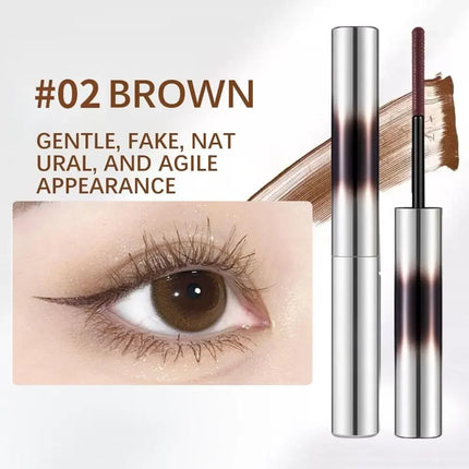 Eyelash Primer Mini Steel Tube Mascara Natural Black 3D Silk Fiber Eyelash Primer Non Smudging Long-lasting Eyelash Long-lasting
