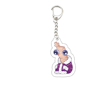 Acrylic The Amazing Digital Circus Keychain Pomni Jax Ragatha Gangle Kinger Keyring Key Chain for Accessories Bag Fans Gift