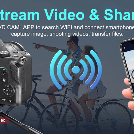 4K Digital Camera Professional photography 12X Optical Zoom 72MP Auto-Focus WIFI Flash Light For Tiktok Ins Youtube Webcast