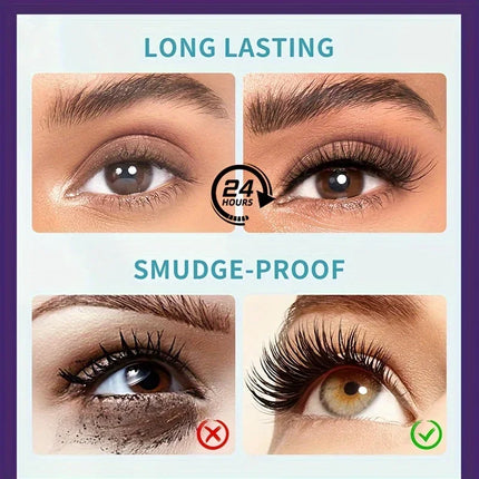 5D Mascara Waterproof Thickening Lengthening Curling Liquid Fiber Mascara Long-Lasting Curling Eyelash Extension Cosmetics