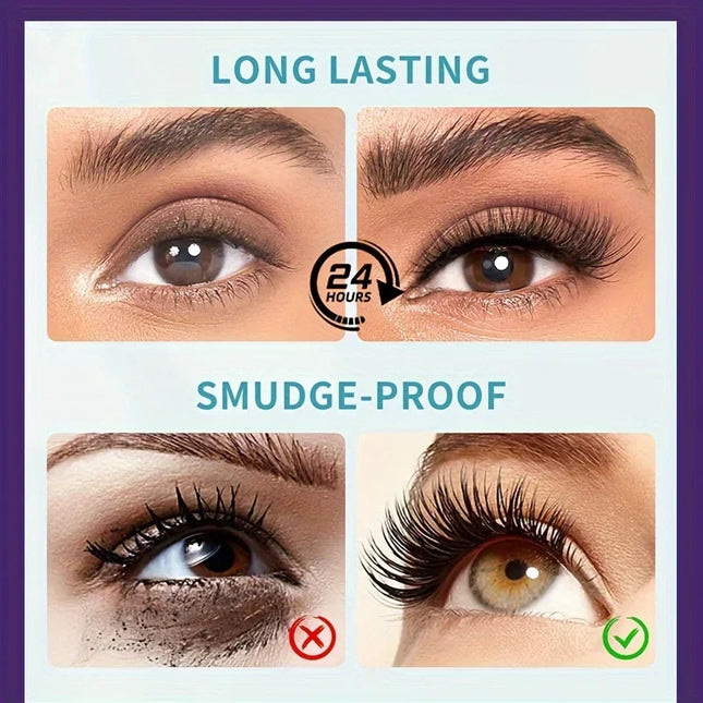 5D Waterproof Mascara Thickening Lengthening Curling Liquid Fiber Mascara Long-Lasting Curling Eyelash Extension Cosmetics