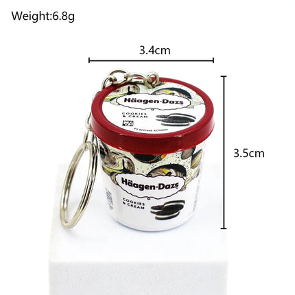 Miniature food toy ice cream pendant, simulation mini chocolate ice cream cup pendant, doll machine, contents, small gifts