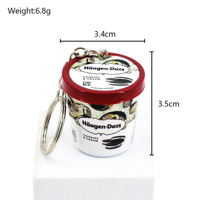 Miniature food toy ice cream pendant, simulation mini chocolate ice cream cup pendant, doll machine, contents, small gifts