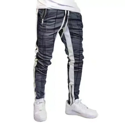 2026 New Men's Sports Pants with Side Zippers and Ankle Cuffs, Slim Fit Men's Pants, Fitness Sportswear, Hip-Hop Sportswear