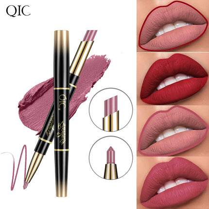 Matte 14-colors Lip Liner Pencil Bevel Design Nib Lip Contour Lipstick Nude Brown Lipstick Pencil Natural Lasting Lipliner Makeu