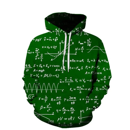 Science Formula Math Pattern Hoodie For Men Funny 3D Printed Long Sleeves Autumn Casual Pullover Tops Hoodies Loose Sweatshirts