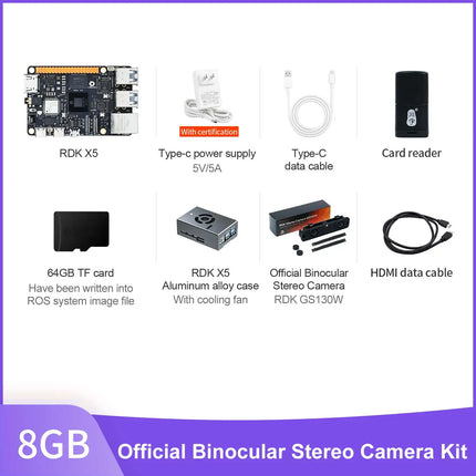 D-Robotics RDK X5 Development Board 4GB 8GB AI Large Model Powered By Sunrise 5 Chip 10 TOPS Computing Power for Robot Project