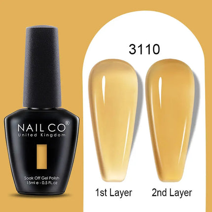 NAILCO Winter Series Color Gel Nail Polish 15ML Semi Permanent Soak Off Gel Varnishes Super Texture Gorgeous Nail Manicure Art