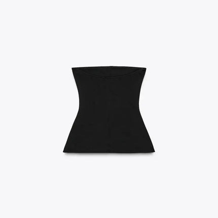 Spring New Women's Design Slim Fit Double Cloth Wrap Chest Sleeveless Top Simple Sleeveless Commute Regular Length Pure Color