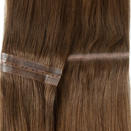 Invisible Hole Flat Pu Tape Human Hair XO Twin Tabs 25cm Long Tape PU Weft Real Human Hair No Glue Microlink Application 40-50g