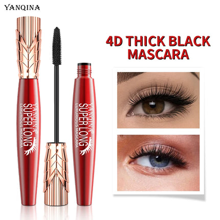 4D Silk Fiber Lash Mascara 2 In 1 Mascara Waterproof Lengthening Cosmetics Eye Mascara Ship Lashes Curling Thick Eye Makeup