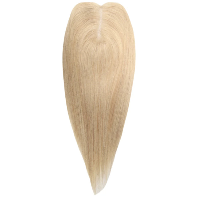 100% Remy Human Hair Natural Hair Topper HairPieces for Women Silk Base 3Clip in Toppers Hair Swiss Lace Hair Topper Breathable