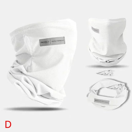 Outdoor UV Protection Ice Silk Mask Sunscreen Face Cover Neck Wrap Unisex Anti-UV Scarf Cycling UV Mask Ear Hanging Neck Scarves