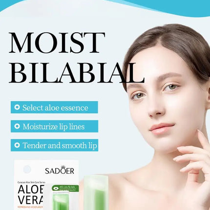 SADOER Aloe Vera Lip Balm- Lasting Moisturizing & Repairing Lip Care For Men And Women - Daily Care Lip Balm