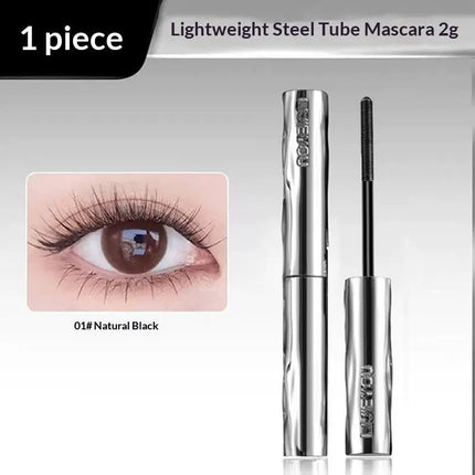 New 1Pc Silver Tube Mascara Natural Curled Mascara Lengthens Eyelashes No Smudging Water/Sweatproof Tubing Mascara Long Lasting