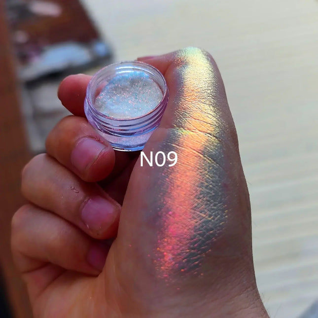 Colorful Chameleon Eyeshadow High Pigmented Multi Chrome Pigments Metallic Eye Shadow Pallete Eye Glitter Shiny Makeup Cosmetic