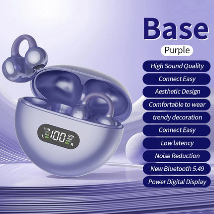 New Sport Earclip Wireless Headphone Bluetooth Earphone audífonos bluetooth inalámbrico Gaming LED Display Game and Music Mode