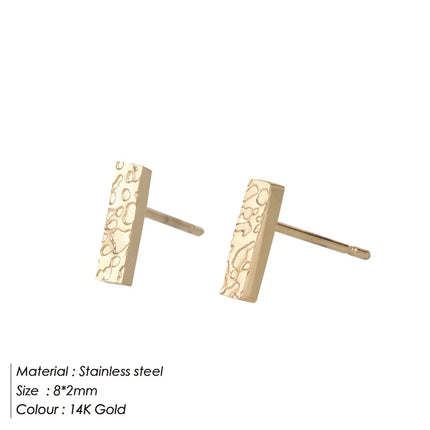 EManco Stainless Steel Stud Earrings for Women Korean Small Earings Fashion Jewelry Minimalist Women Earrings Stud Wholesale