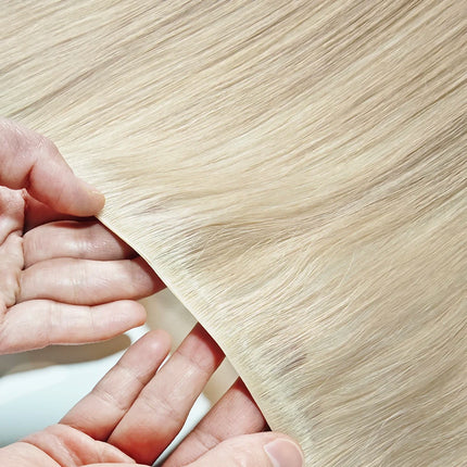 [NEW] Full Shine 50G One Piece Invisible Genius Hair Extensions Tape-In Real Human Hair Remy Skin Weft Thick Ends For Women