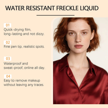 Zephoco Water Resistant Freckle Liquid Long Lasting Simulation Spot Fake Dot Quick Dry Natural Waterproof and Sweat Proof Makeup