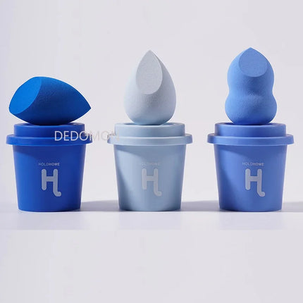 Blue Beauty Set Gourd Water Drop Puff Makeup Puff Set Colorful Cushion Cosmestic Sponge Tool Wet and Dry Use Makeup