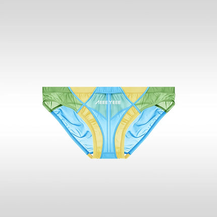 Ultra-thin Breathable Japanese-Style Transparent Sexy Men's Underwear Triangle Briefs With Smooth Ice Silk And Low Waistline