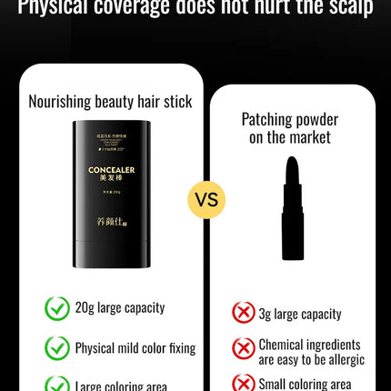 YP1205 Instant Black Covera Waterproof and Sweatproof Hair Dye Stick Disposable White Hair Coloring Comb  Hairline Root Conceale