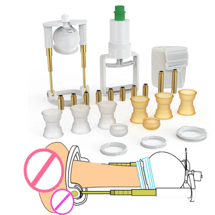 New Penis Enlargement Device Cock Master Extender Penis Enlargement Stretch Clamp Vacuum Cup Men Penis Growth Traction Device
