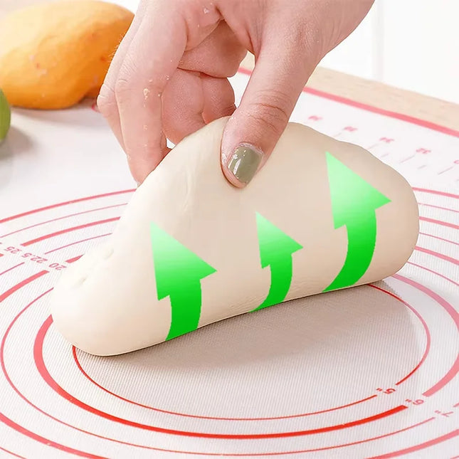 8 Size Silicone Baking Mat Reusable Nonstick Baking Sheet Thick Dough Rolling Mat with Measurements and Edge Heightening JT606