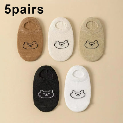 5pairs Baby Socks Low-cut Cute for Toddler Baby Boy& Girl Ankle Socks Children Solid Color