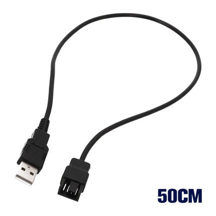 /KQM/30/50/100CM 3/4 Pin Fan To USB Adapter Cables Computer Pc Fan Power Cable Connector Adapter