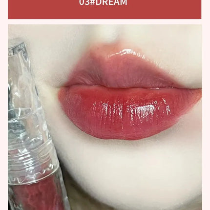 HERORANGEHR292 Glacier Rock Mirror Water Glazed Lip Glaze Moisturizes and Moisturizes, Forming a Film That Is Not Easy to Fade