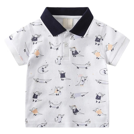 Basketball Shirt Boys And Toddlers' Short Sleeve Shirts Fashion Boys Turndown Printed Shirt ملابس اطفال
