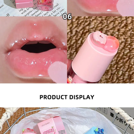 Jojo Diary Fruit Scented Lip Oil: Provides Hydration and Moisturizing, Preventing Chapped Lips and Improving Wrinkles, and Is a Korean-Style Water Gloss Lip Gloss Suitable for Winter Lip Care.
