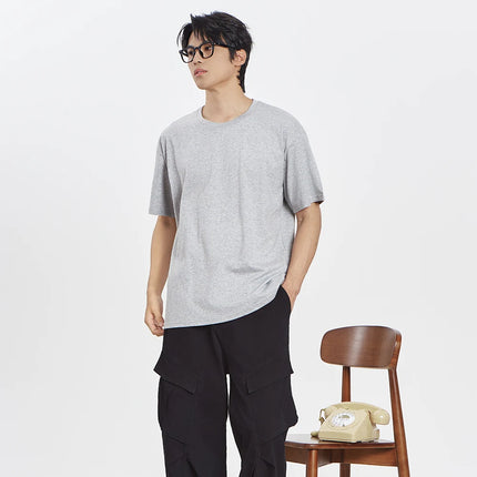 Unisex 100% Pure Cotton Solid Color Men's Summer Round Neck Short Sleeve T-Shirt 180g Cotton T-Shirt in 16 Colors