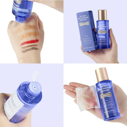 Lakerain 100ml Gentle Makeup Remover Gently Effectively Cleans Removes Waterproof Mascara Pigmented Eyeshadow Brow Pomade