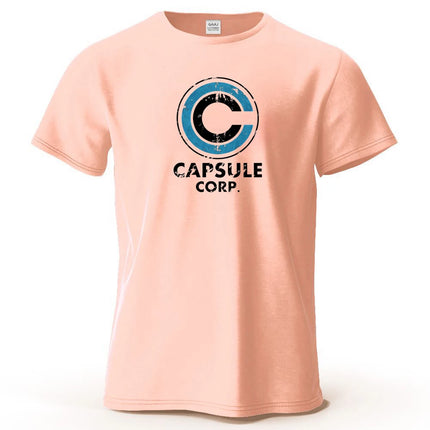 S-4XL Capsule Corp 100% Cotton Funny Printing Japan Anime Men T Shirt Tee Summer Streetwear Tops Fashion Brand Tshirt Clothing