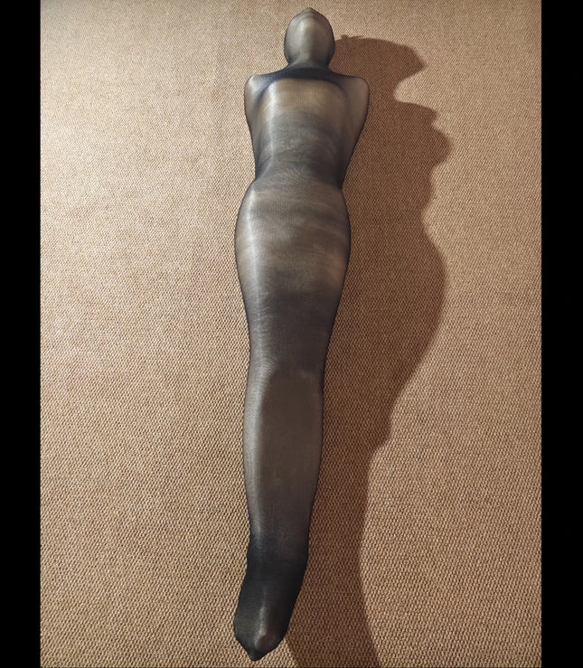 Super Tight Oil Shiny Full Body Stockings Mummy Bondage One-Piece Tights Sleepwear Pullover Oily Comfortable Sleeping Bag