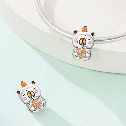 Classic 925 Sterling Coffee Cup Charms Tea Cup Beads Fit Original Bracelet Necklace Pendant Women Bracelet DIY Fine Jewelry Gift