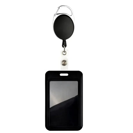 1/2set card holder ID Badge Holder with Heavy Duty Carabiner Reel Clip Set Retractable Vertical Holders Women Men