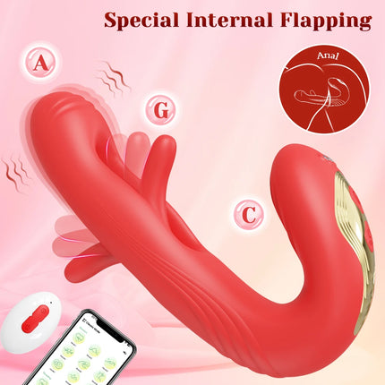Tapping Flapping Sex Toys Vibrator for Women Clitoris Clit Sucker Stimulator Tongue Licking Oral Female Rabbit Sucking Vibrators