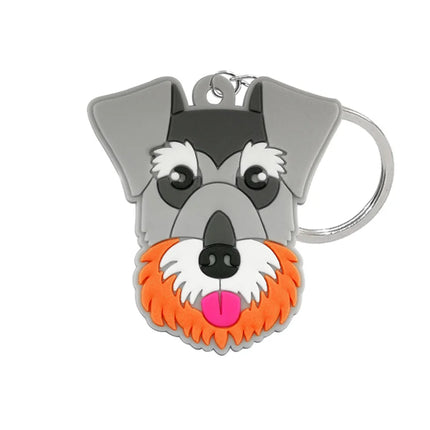 1PCS Animal Keychains Cute Black Cat Dach Dog Funny Style Duck Keyring Keychain for Bag Car key Accessories Kids Favor Key Decor