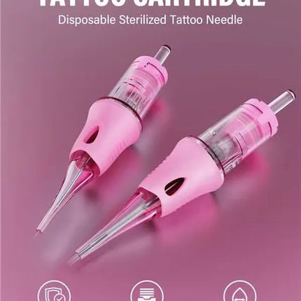 10PCS Universal Permanent Makeup Needles Tattoo Cartridge Round Liner Sterilized Safety Needles For Tattoo Machine For Eyebrow
