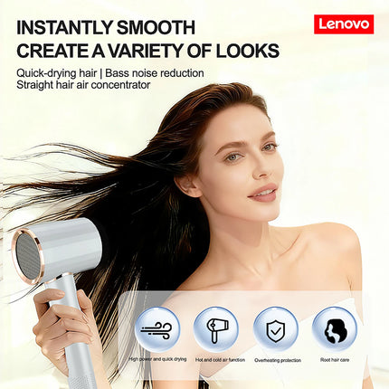 Lenovo C3 high-speed hair dryer, constant temperature, overheat protection, negative ion hair care, professional dry hair, 220V